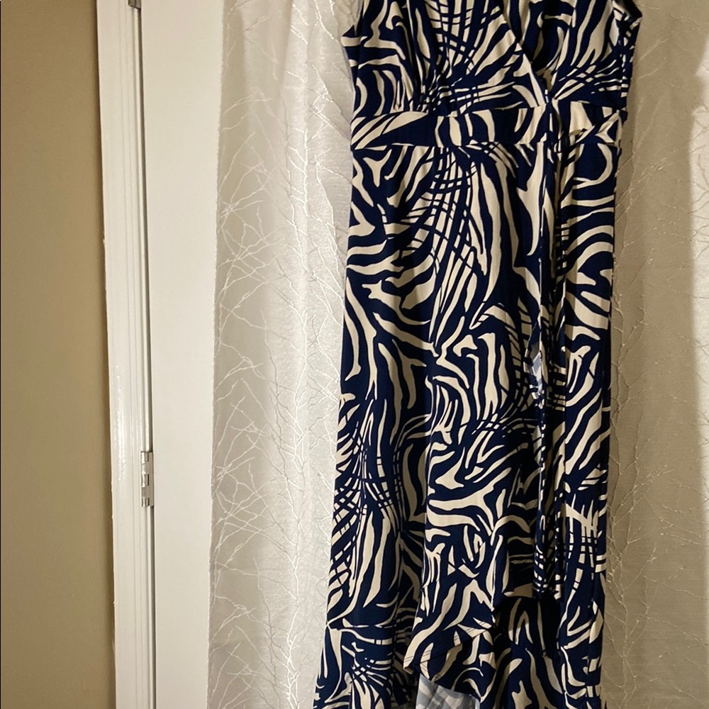 Elegant Zebra Print Wrap Dress